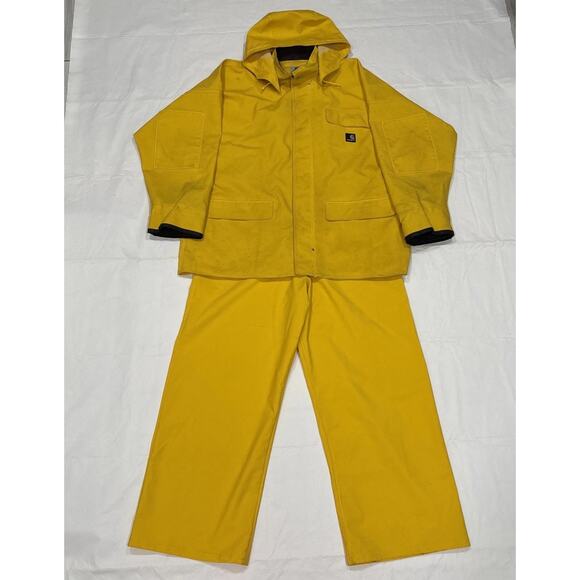 Carhartt Other - Carhartt Men's Waterproof Bib Size Medium And Jacket Size Large - Yellow READ